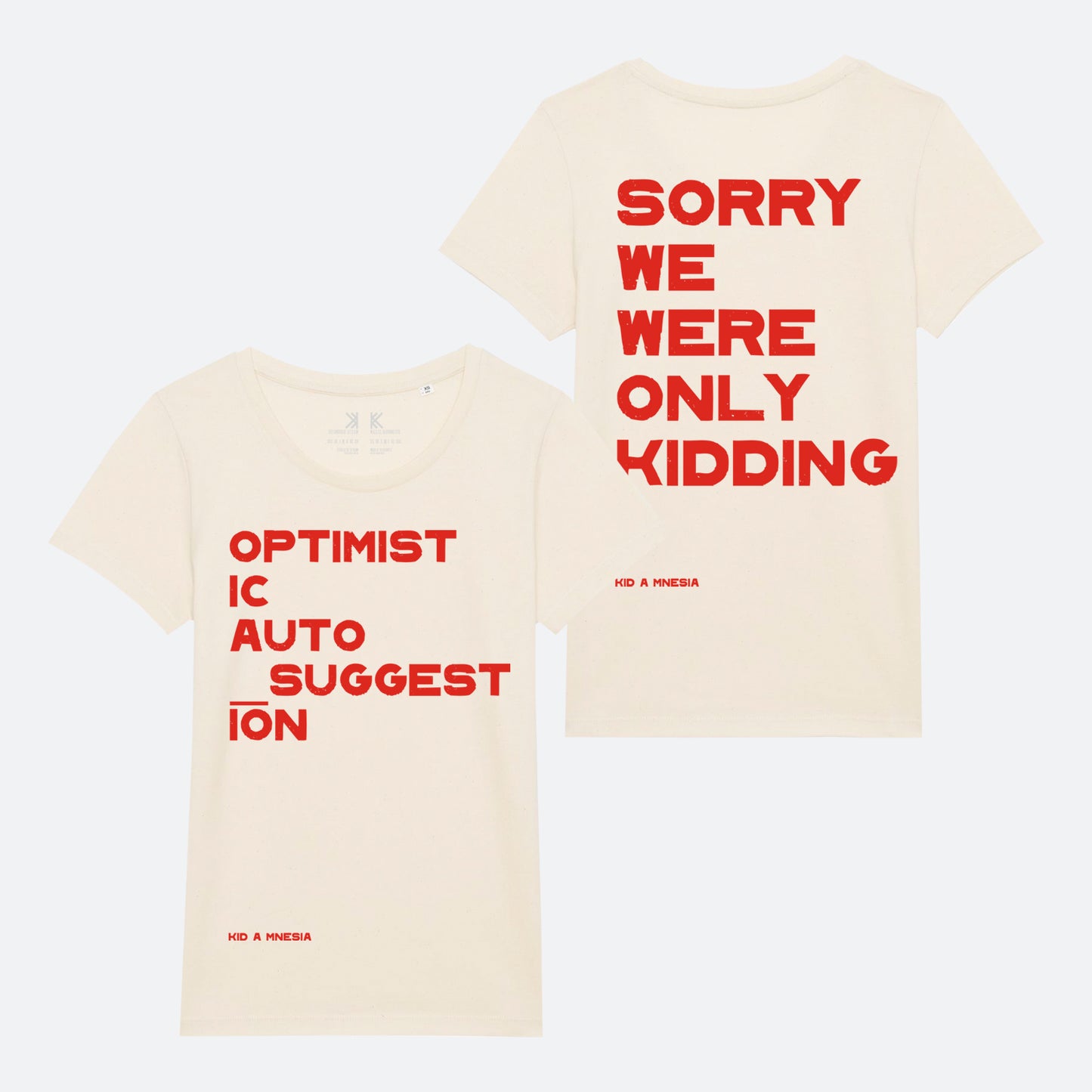 OPTIMISTIC AUTO SUGGESTION NATURAL FEMALE FIT T-SHIRT