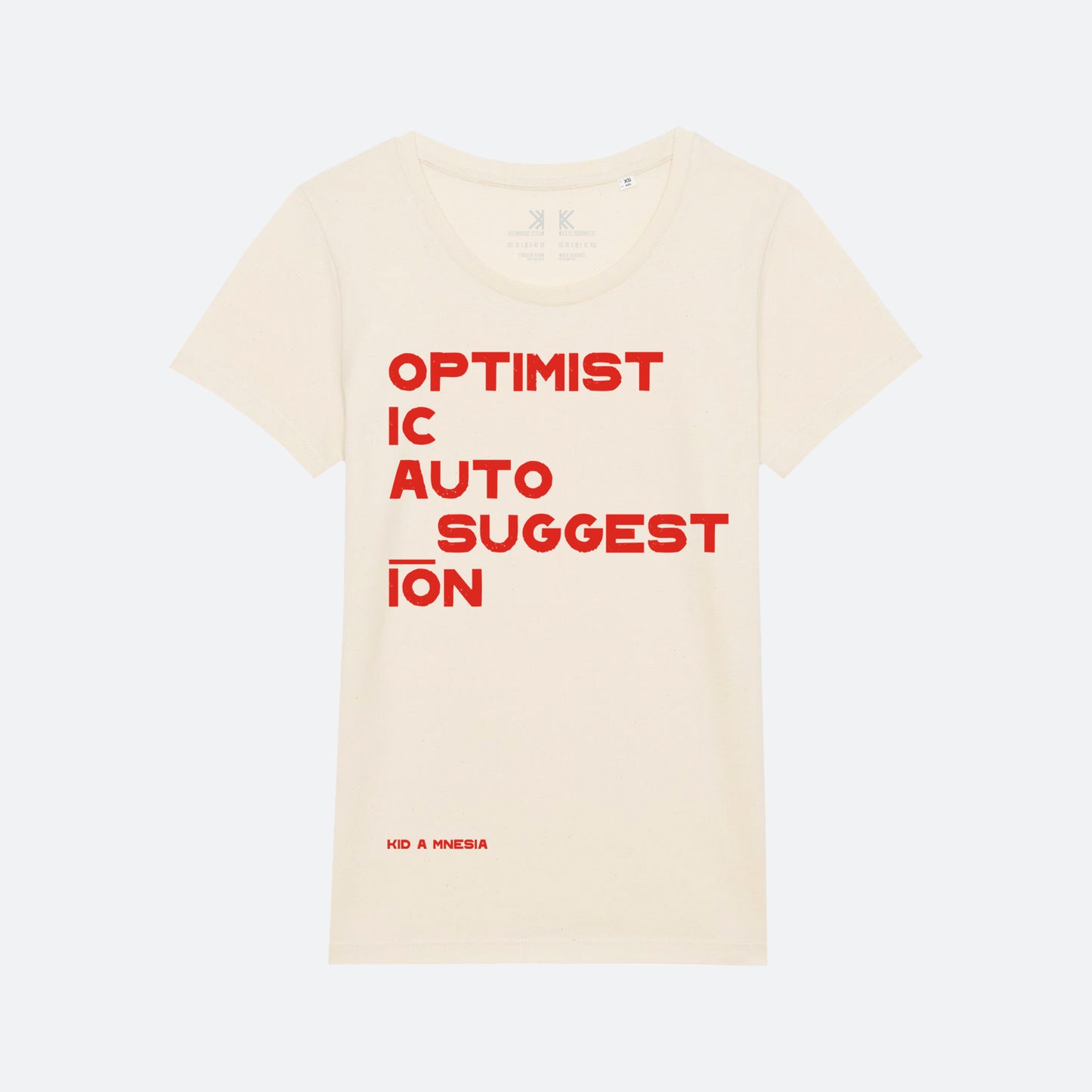 OPTIMISTIC AUTO SUGGESTION NATURAL FEMALE FIT T-SHIRT
