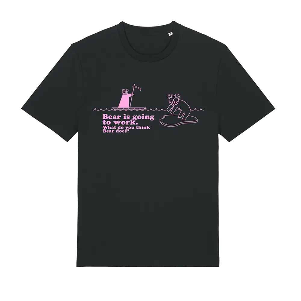 BEAR IS GOING TO WORK T-SHIRT - S / Black