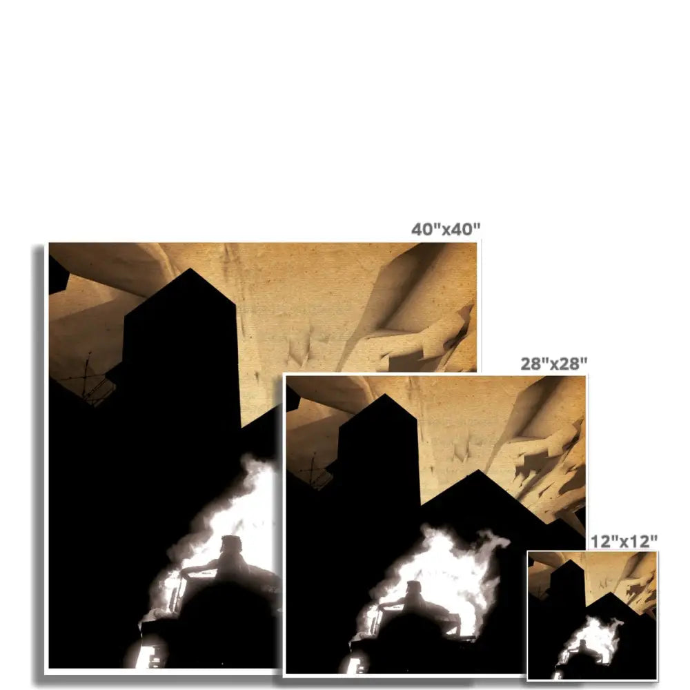 Burning City Good Version Fine Art Print - Fine art