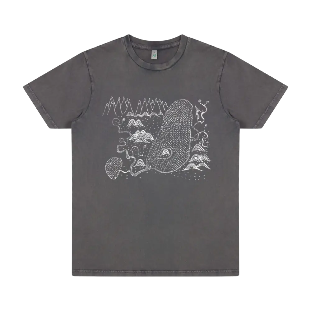 Map Drawing Stone Washed Grey T shirt Other Merchandise