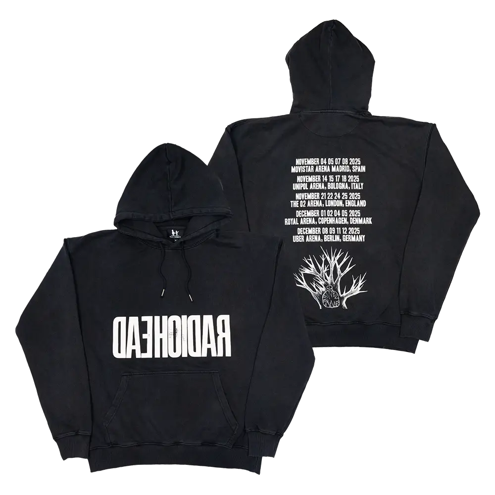 Radiohead 2025 Tour Black Hoodie - W.A.S.T.E. Official – W.A.S.T.E. UK