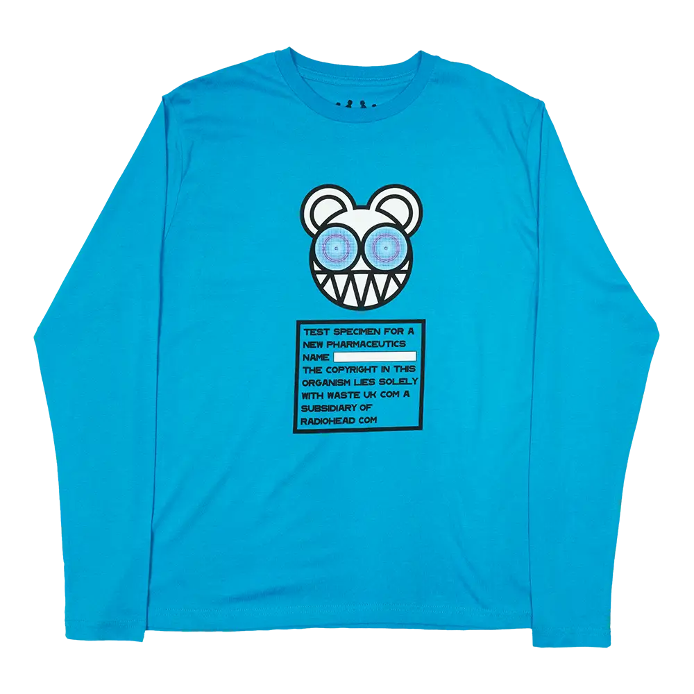 Test Specimen Cyan Blue Long Sleeve T-shirt – W.A.S.T.E. UK