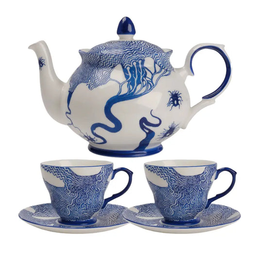 This Is What You Get Tea Pot & 2 Tea Cup Bundle