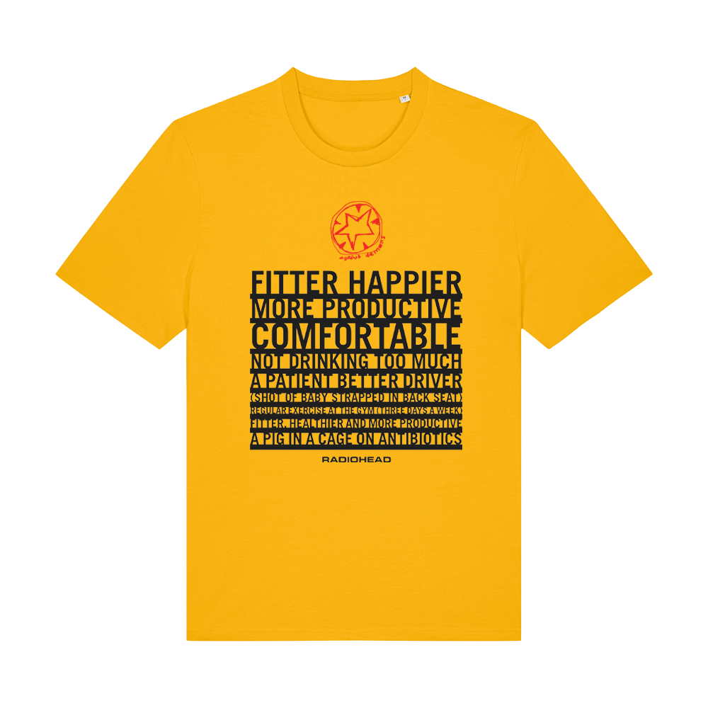 FITTER HAPPIER T-SHIRT - W.A.S.T.E. Official Radiohead – W.A.S.T.E. UK