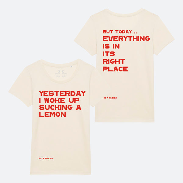 IN IT'S RIGHT PLACE NATURAL FEMALE FIT T-SHIRT