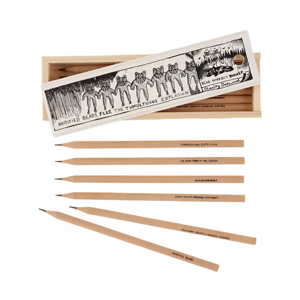Bear Modifying Pencils in Wooden Pencil Box - Other Merchandise