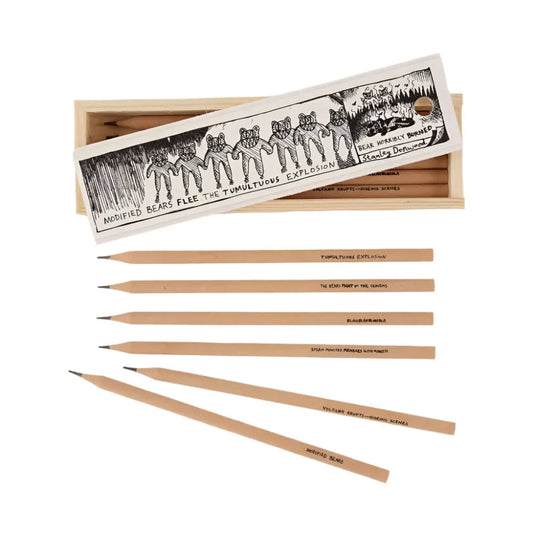 Bear Modifying Pencils in Wooden Pencil Box Other Merchandise