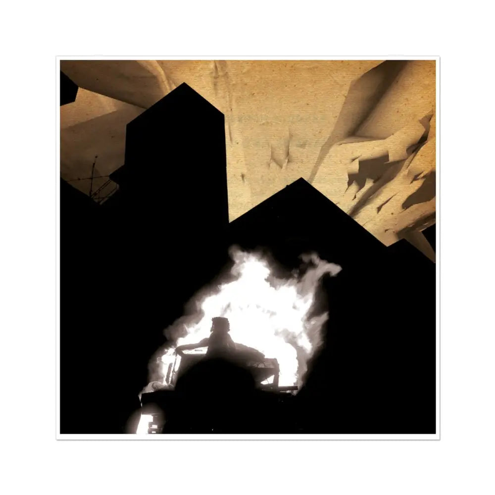 Burning City Good Version Fine Art Print