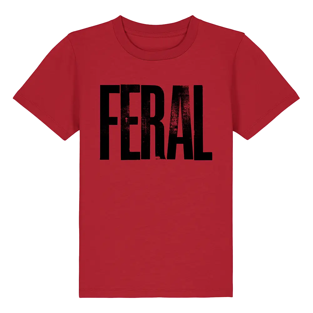 Feral Kids T-Shirt - 3-4YRS / Red