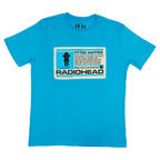 Fitter Happier Cyan Blue Patch T-shirt