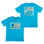Fitter Happier Cyan Blue Patch T-shirt
