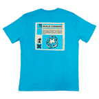 Fitter Happier Cyan Blue Patch T-shirt