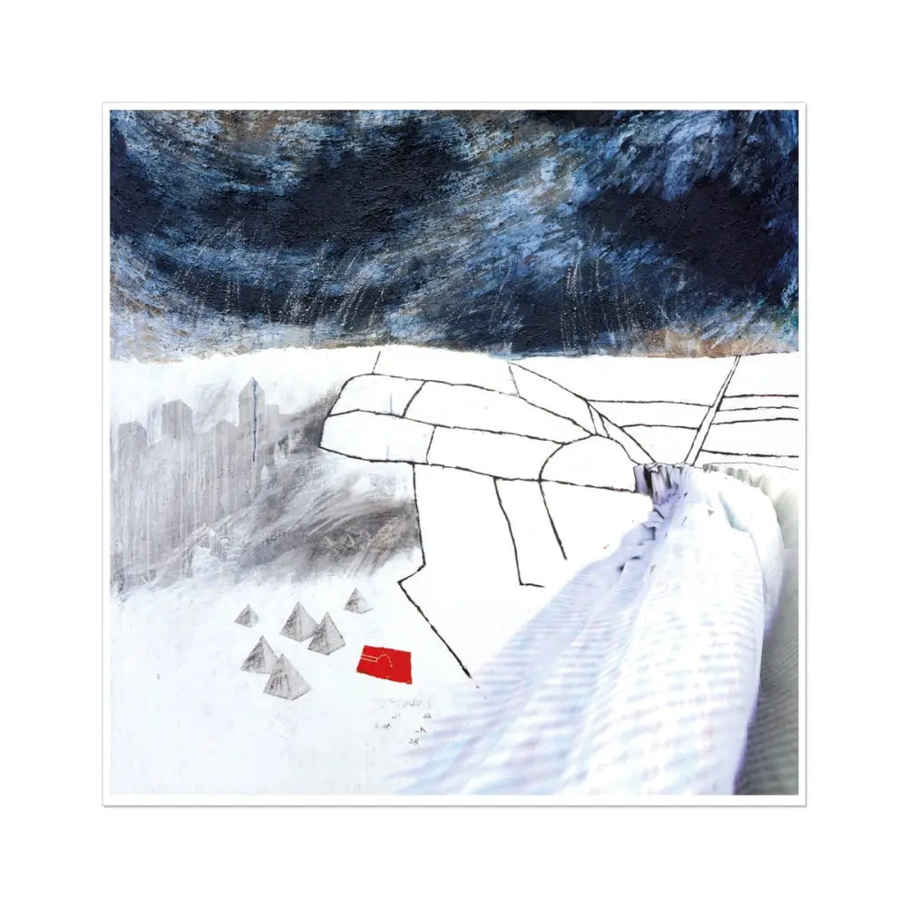 Hotels And A Glacier Fine Art Print
