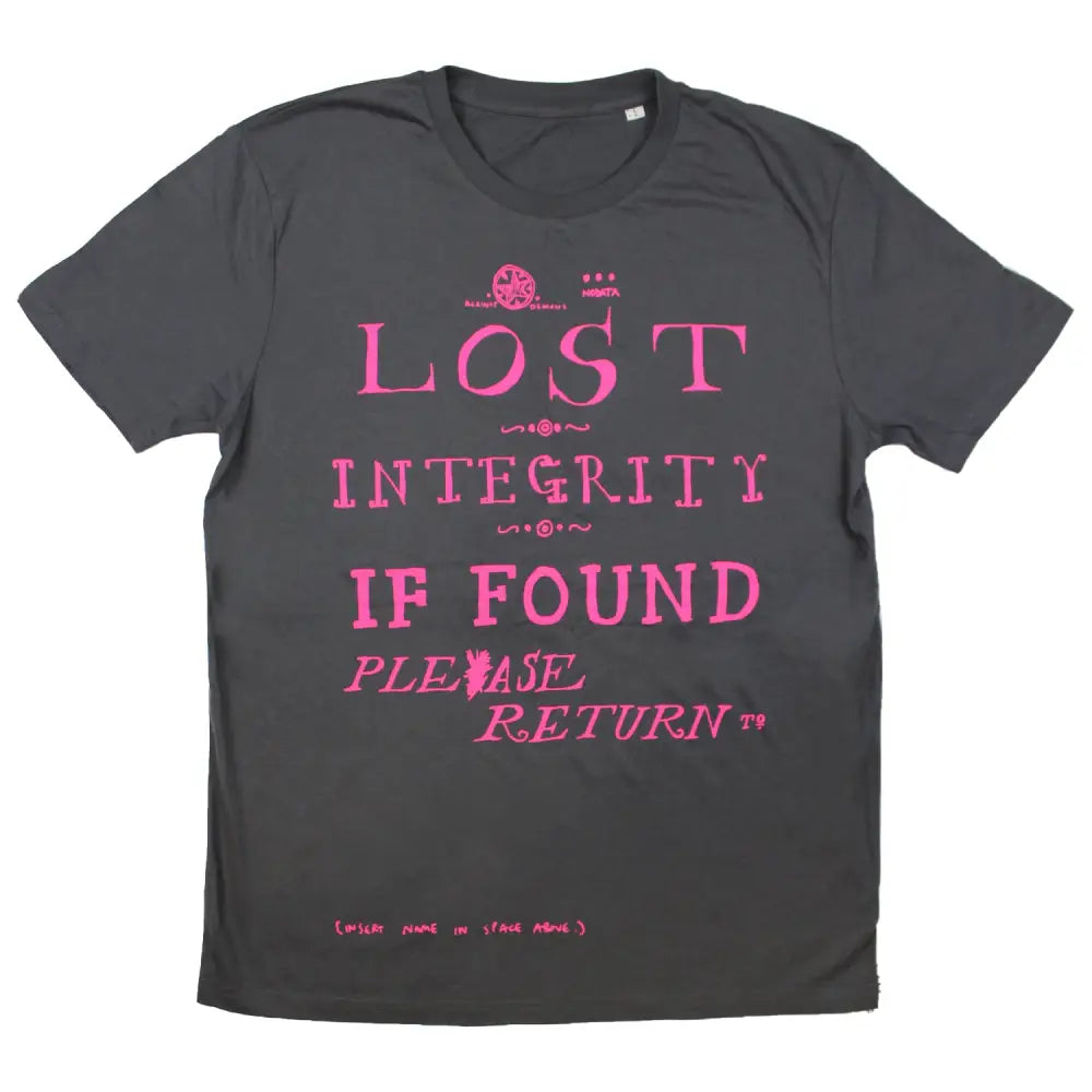 PINK ’LOST INTEGRITY’ GREY T-SHIRT - Misc