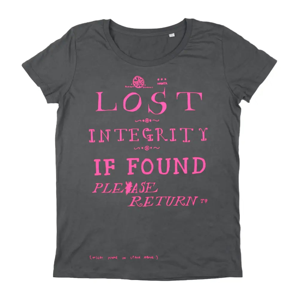 PINK ’LOST INTEGRITY’ WOMENS GREY T-SHIRT - Misc