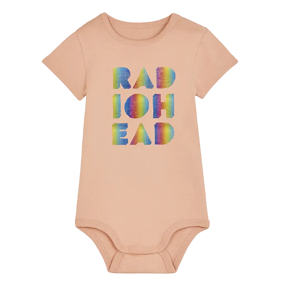 Rainbow Cut Out BabyGro - 0-3months / Fraiche Peche