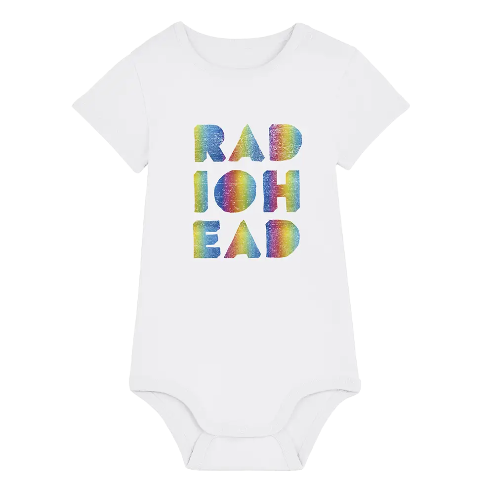 Rainbow Cut Out BabyGro - 0-3months / White