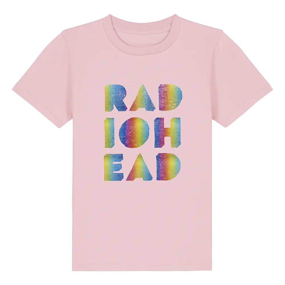 Rainbow Cut Out Kids T-Shirt - 3-4YRS / Cotton Pink