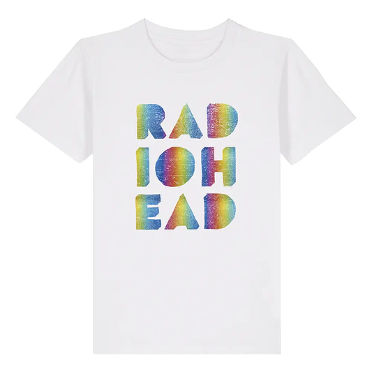 Rainbow Cut Out Kids T-Shirt - 3-4YRS / White