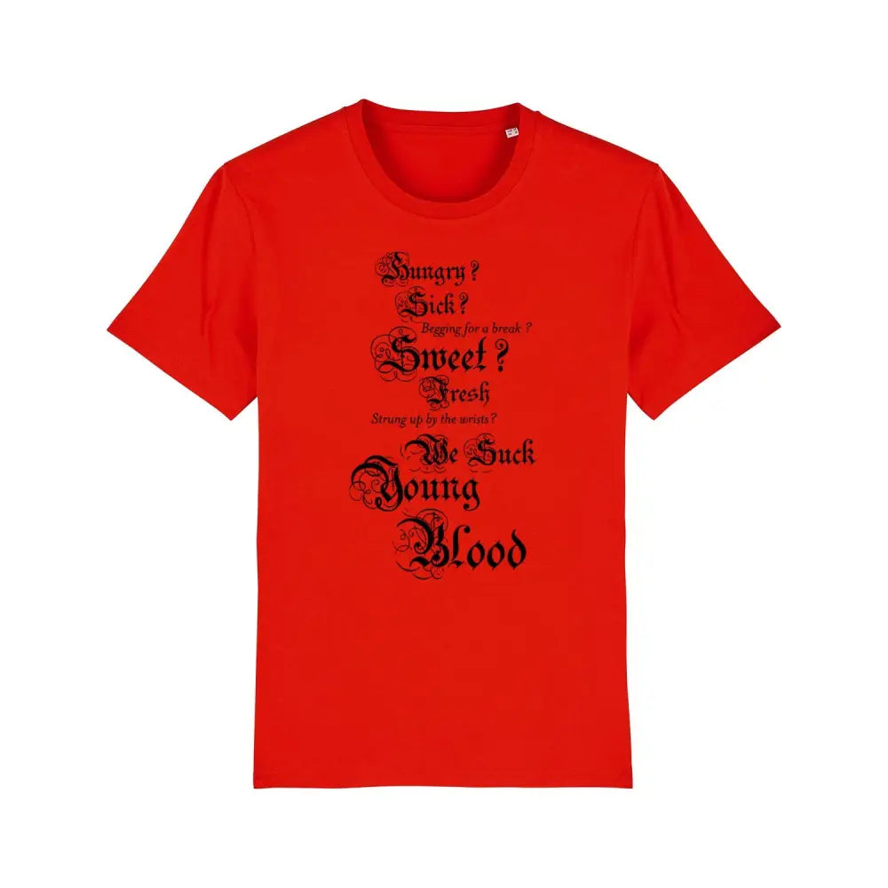 WE SUCK YOUNG BLOOD T-SHIRT - Bright Red / X-Small - Misc