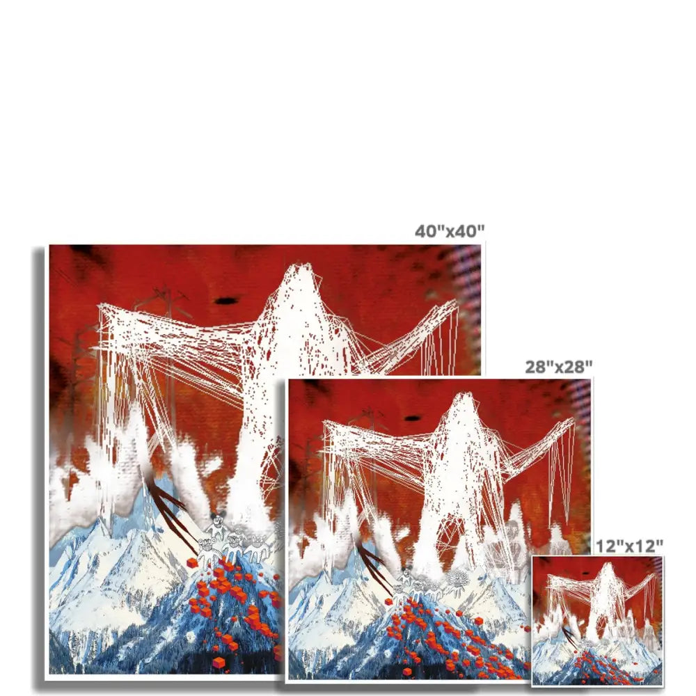 Wireframe+Austria3 Fine Art Print
