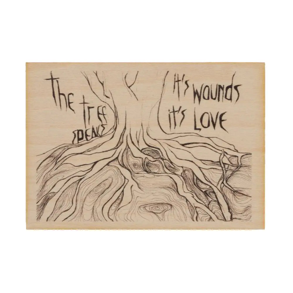 Wooden Postcard - Wounds