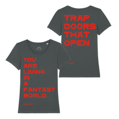 FANTASY WORLD GREY FEMALE FIT T-SHIRT